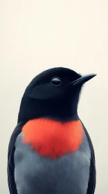 Elegant Bird with Orange Plumage