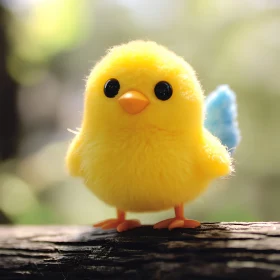 Fluffy Yellow Bird Portrait