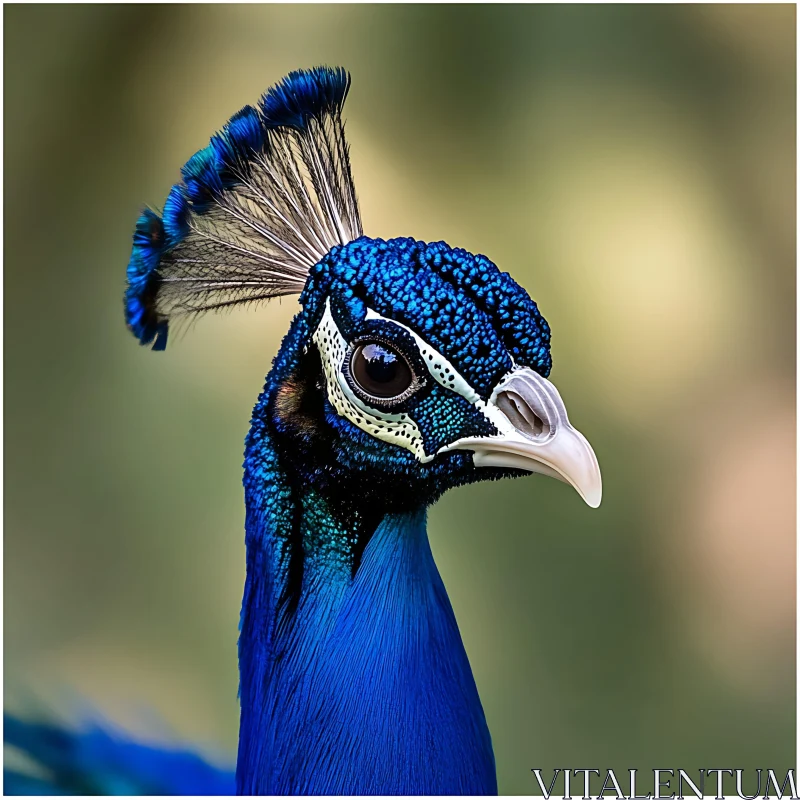 Peacock's Gaze: An Avian Masterpiece AI Image