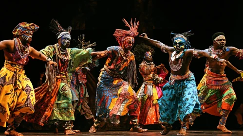 Colorful Traditional African Dancers