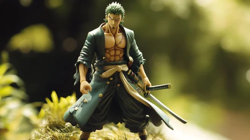 One Piece Zoro Figure with Swords