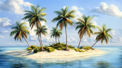 Picturesque Tropical Island Landscape