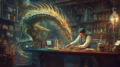 Scientist and Dragon