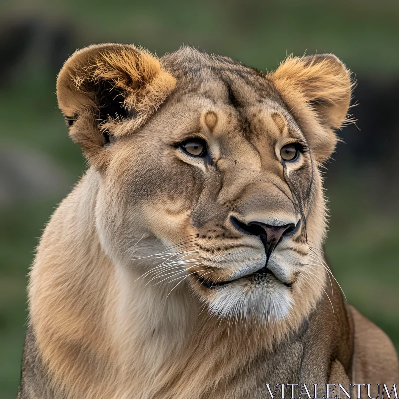 AI ART Lioness Close-Up