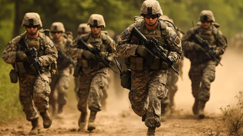 Army Soldiers Running