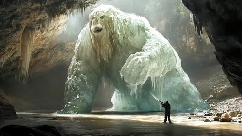 Frozen Giant and the Lone Hunter