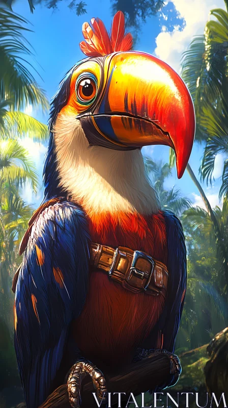 AI ART Tropical Toucan Portrait