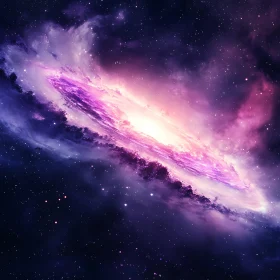 Celestial Nebula in Violet and Rose