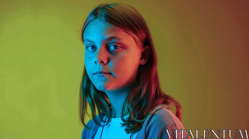 AI ART Vivid Portrait of Activist Greta Thunberg