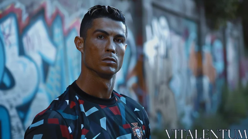 AI ART Cristiano Ronaldo Street Art Scene