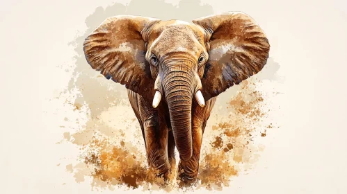 Elephant Watercolor Art