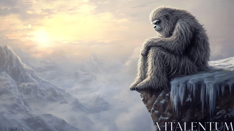 AI ART Contemplation of the Yeti