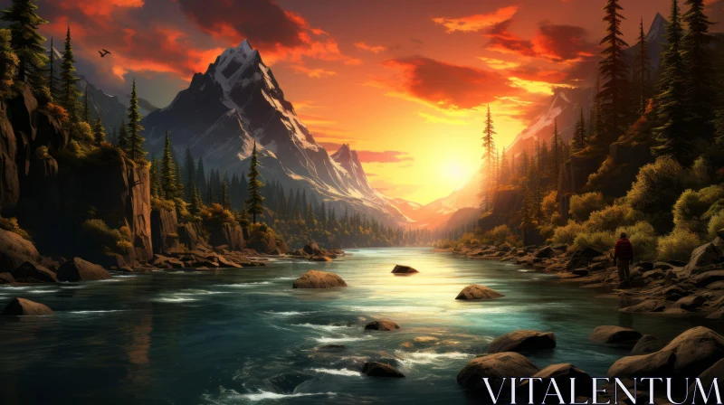 Breathtaking Mountain Range at Sunrise | Hyper-Detailed Artwork AI Image