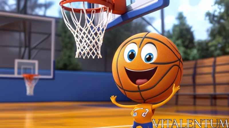 Animated Basketball Player Illustration AI Image