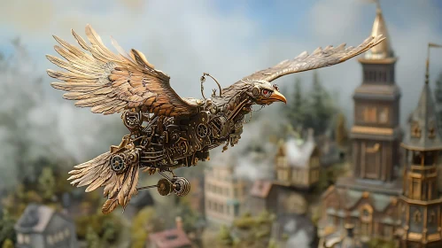 Mechanical Bird in Flight