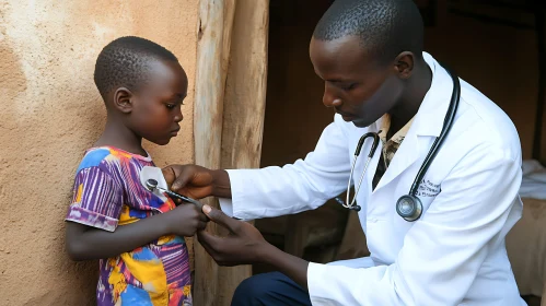 Medical Checkup: Doctor and Young Patient