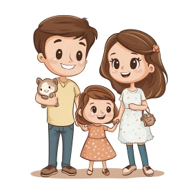 Happy Family Cartoon Image