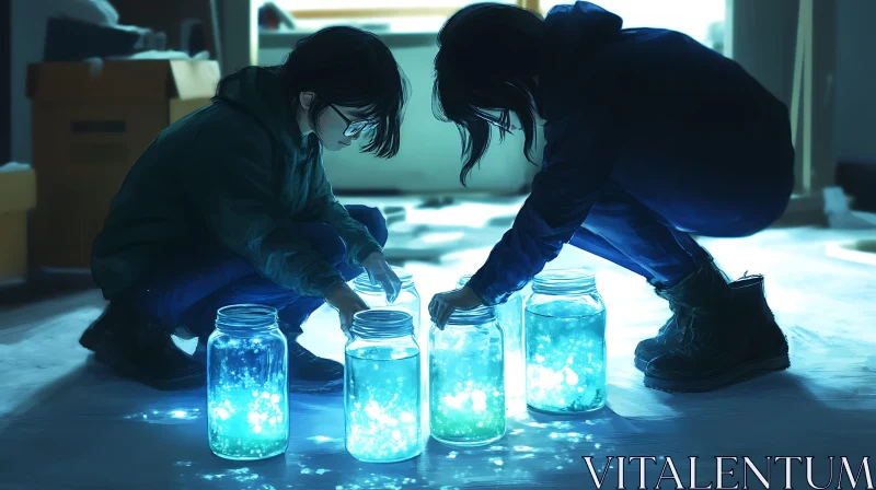 AI ART Luminous Jars: Shared Fascination