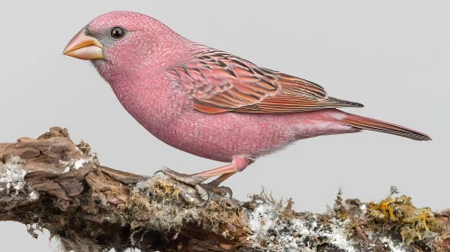 Pink Finch Perched in Nature