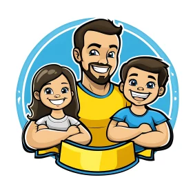 Smiling Family Portrait Graphic