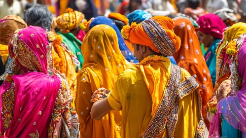 Indian Cultural Celebration Vibrant Colors