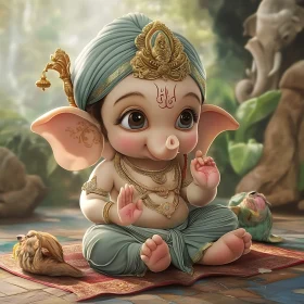 Infant Ganesha Illustration