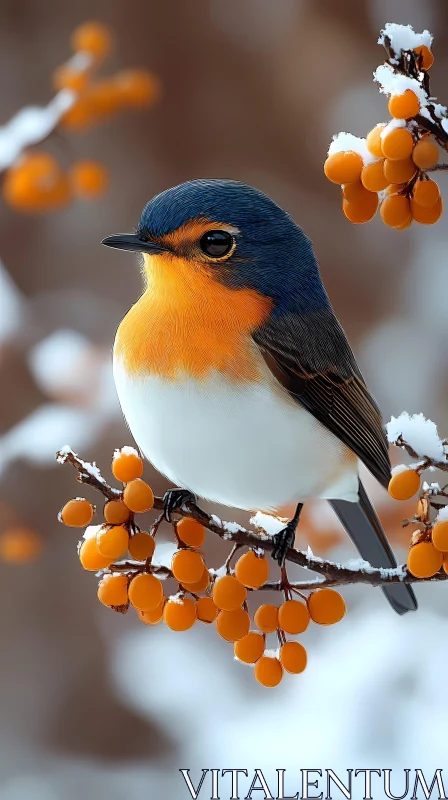 Cold Season Feathered Friends AI Image