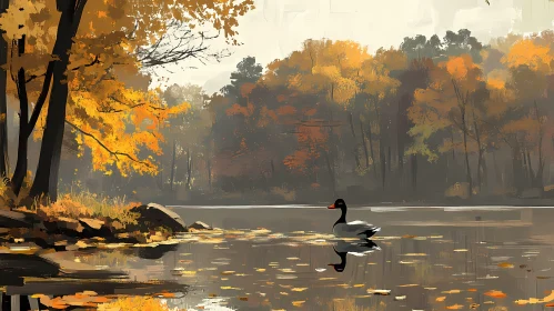 Autumn Serenity at the Lake