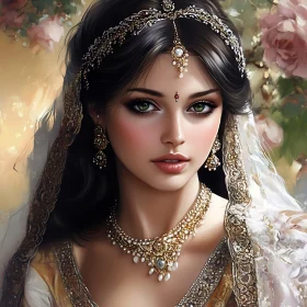 Portrait of a Woman in Traditional Attire