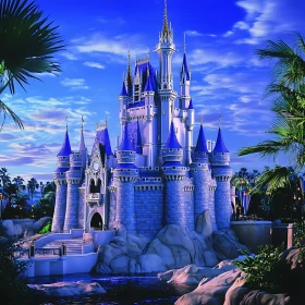Fantasy Castle with Blue Sky