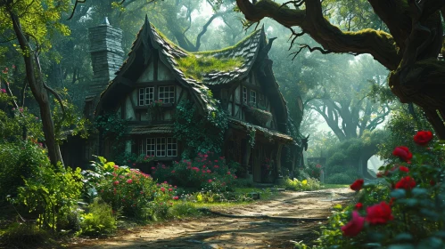 Enchanting Wooden Cottage in the Serene Woods