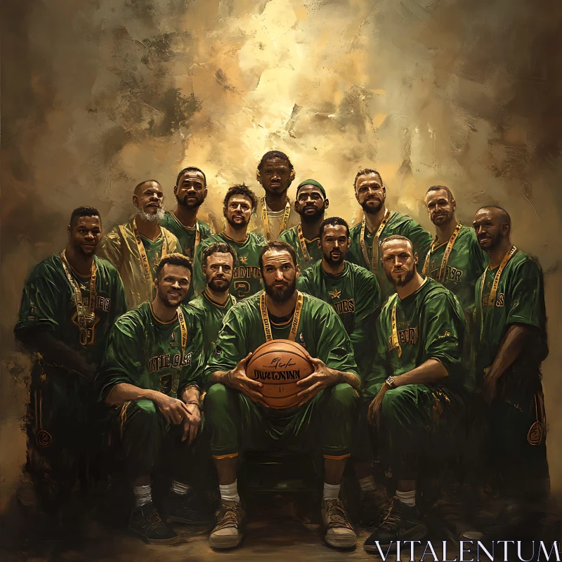 Green and Gold Team AI Image