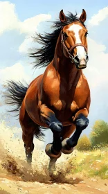 Powerful Horse in Motion