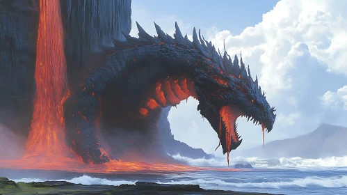 Dragon and Lava