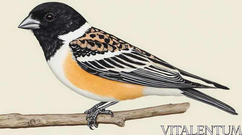 Colorful Illustrated Bird AI Image