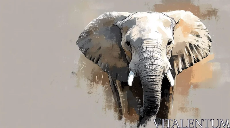 AI ART Elephant in Artistic Style