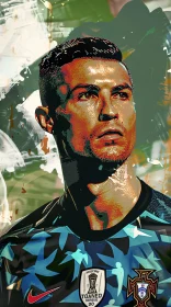 Artistic depiction of Cristiano Ronaldo