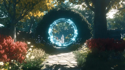 Mystical Garden Portal Scene