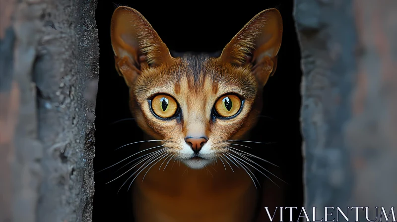 AI ART Golden-Eyed Feline