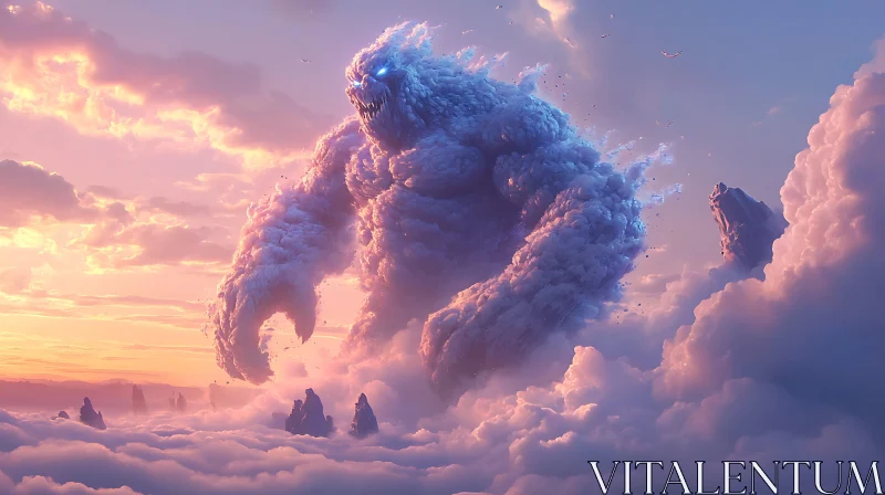 AI ART Ethereal Cloud Monster