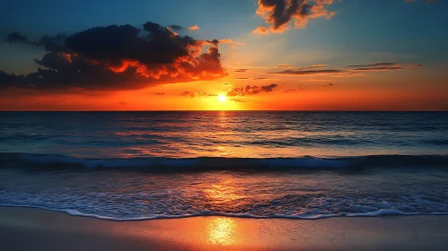 Sunset Over the Ocean