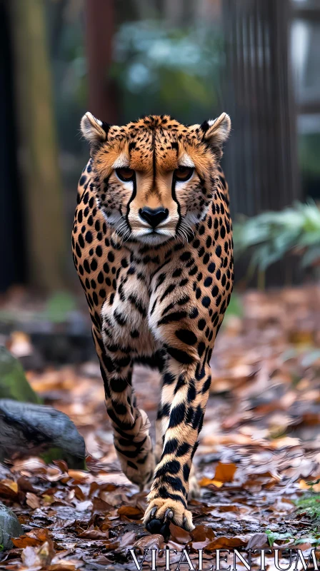 Elegant Cheetah in Nature AI Image