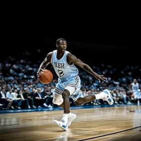 Athlete Dribbling Basketball