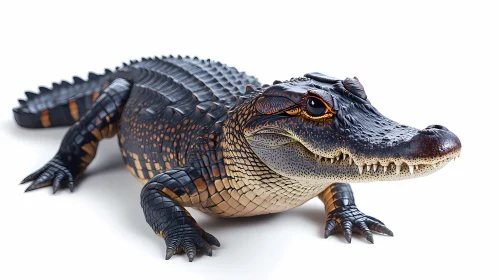 Detailed Alligator with Striking Features