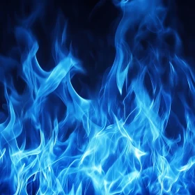 Abstract Blue Fire Display