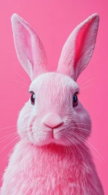 Fluffy Pink Bunny Close-Up