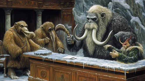 Monsters Gathering in an Icy Courtroom