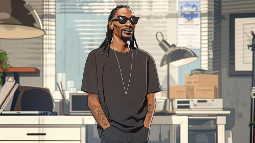 Snoop Dogg Office Portrait