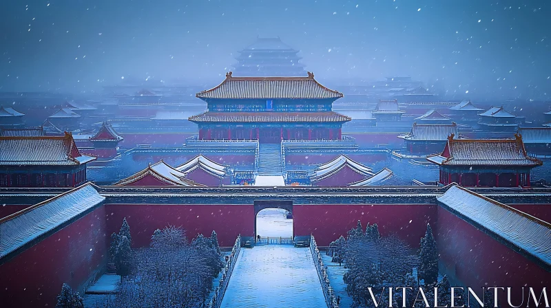 AI ART Winter at the Forbidden City, Beijing