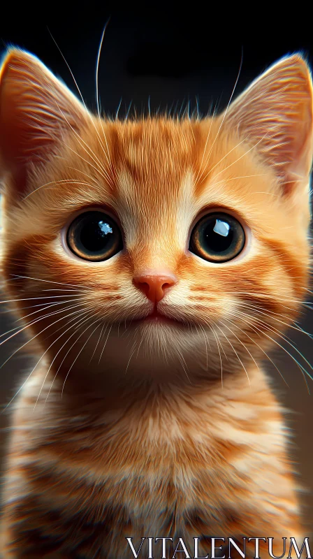 Charming Ginger Kitten Image AI Image